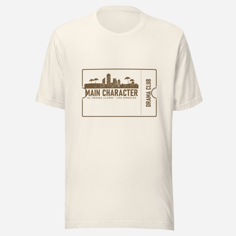 Al Drama Llama Main Character Ticket Tee Vintage White