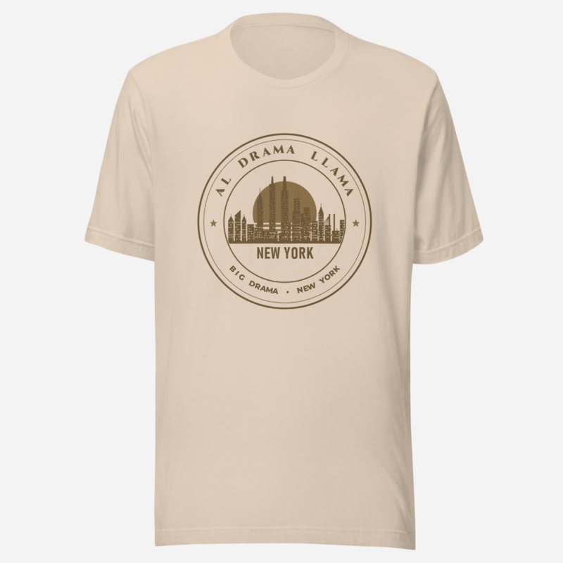 Al Drama Llama New York Crest Tee Soft Cream