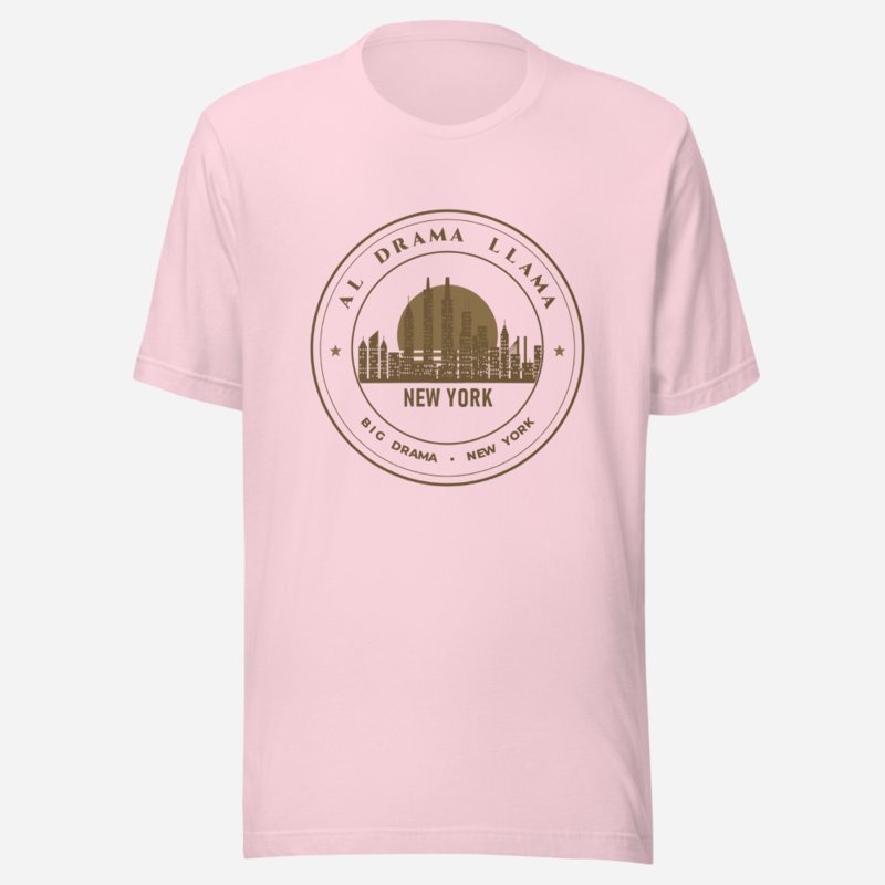 Al Drama Llama New York Crest Tee Soft Pink