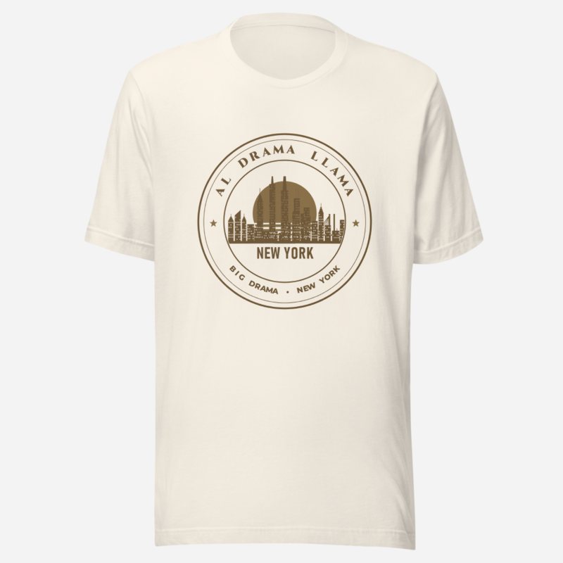 Al Drama Llama New York Crest Tee Vintage White