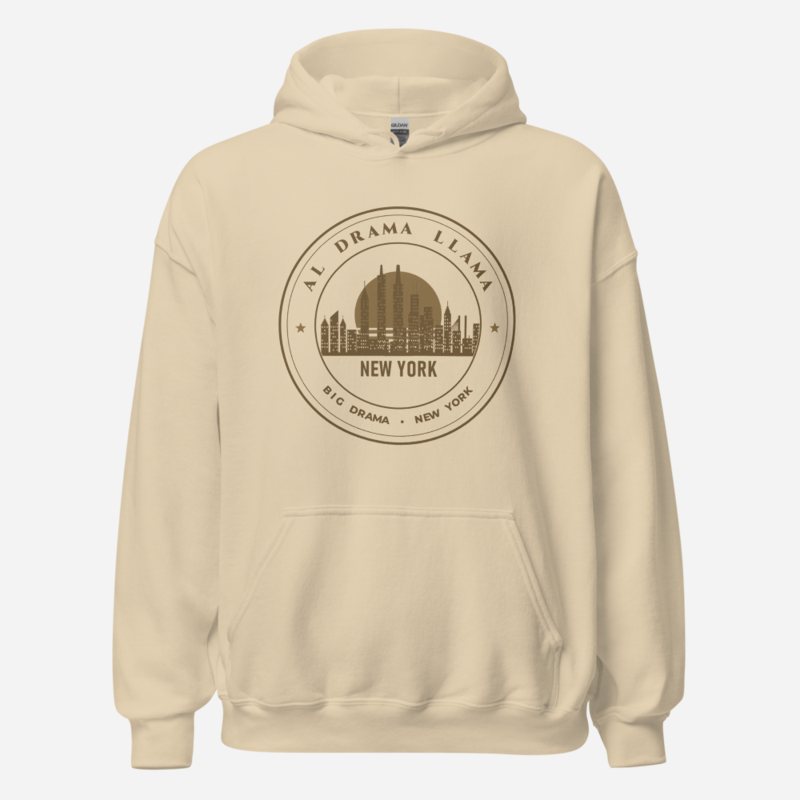 Al Drama Llama New York Crest Hoodie Sand