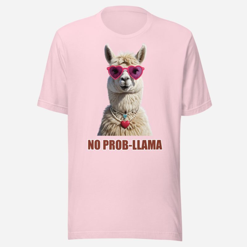 Al Drama Llama No Prob-Llama Pearls Tee in Soft Pink