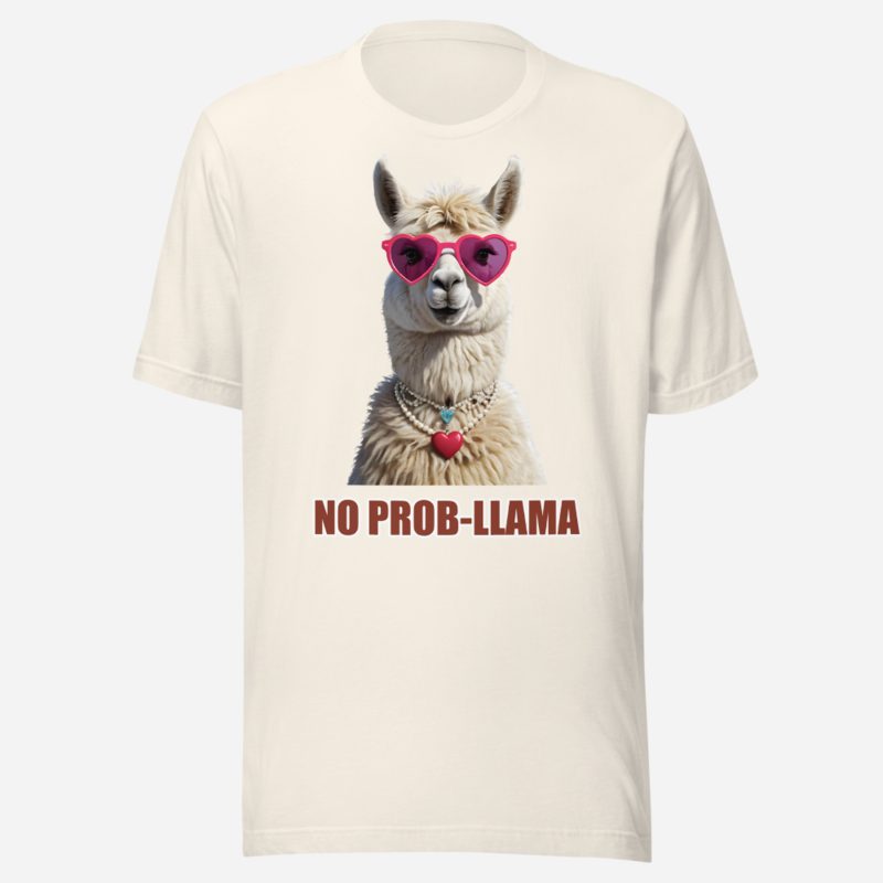 Al Drama Llama No Prob-Llama Pearls Tee in Vintage White