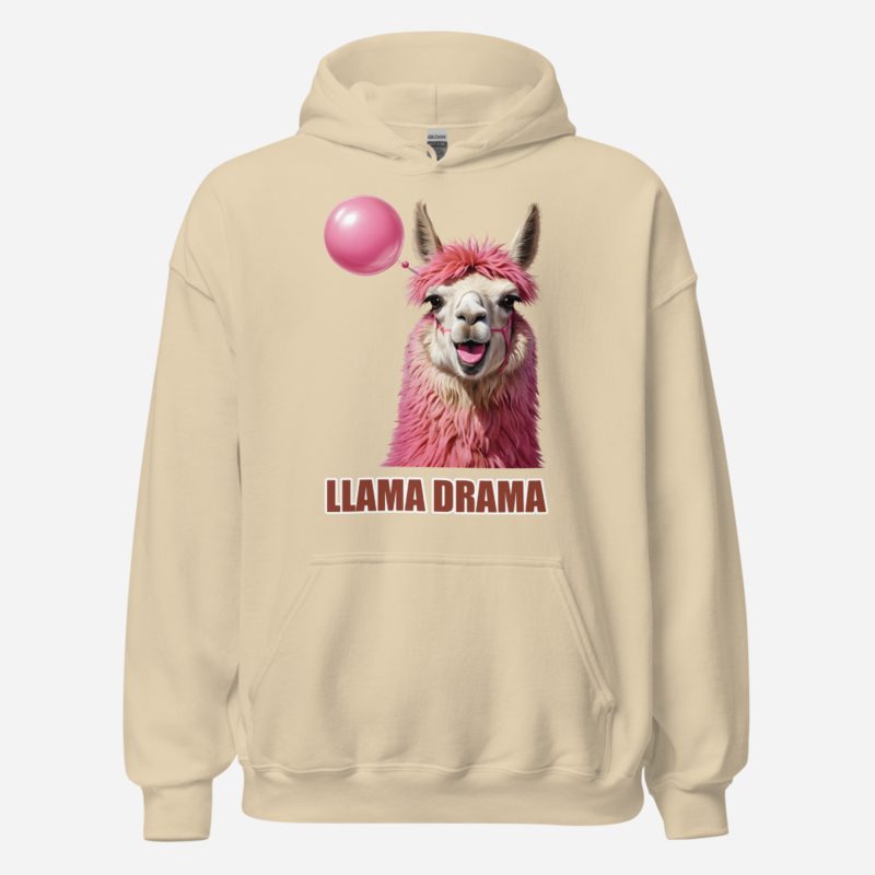 Al Drama Llama Llama Drama Bubblegum Hoodie