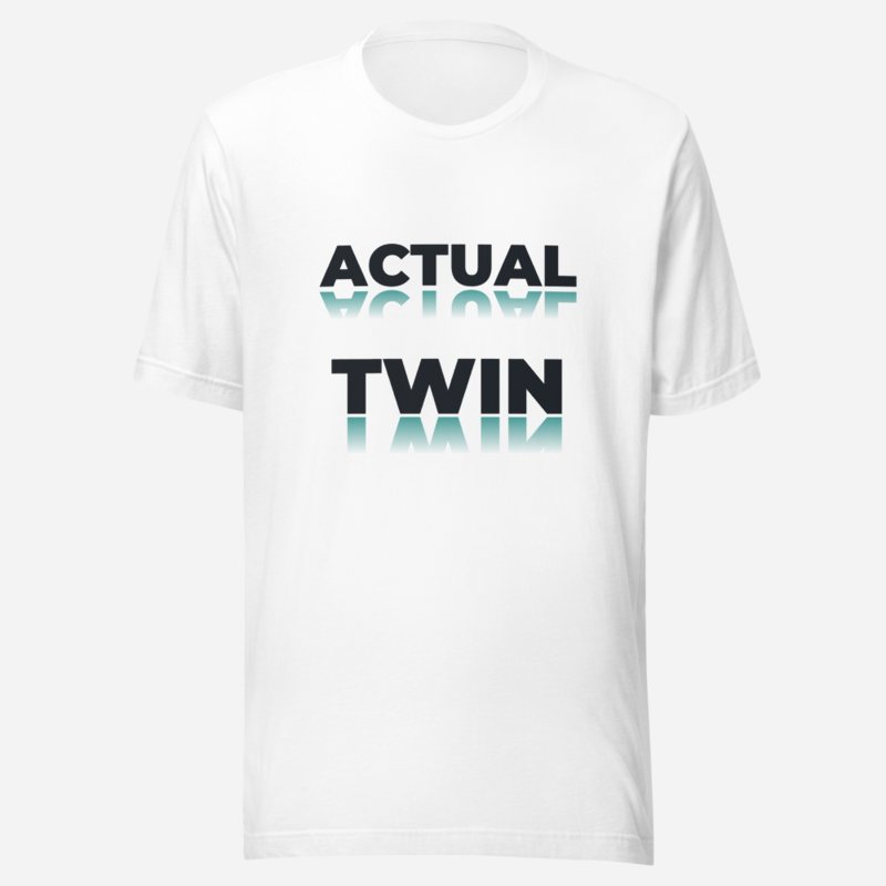 Actual Twin Mirror Logo Tee White