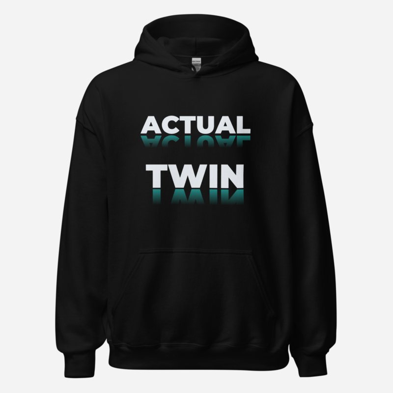 Actual Twin Mirror Logo Hoodie