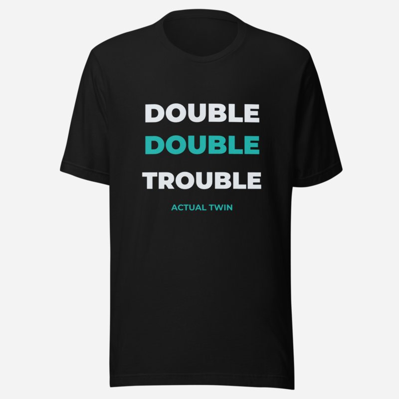 Actual Twin Double Trouble Tee in Black