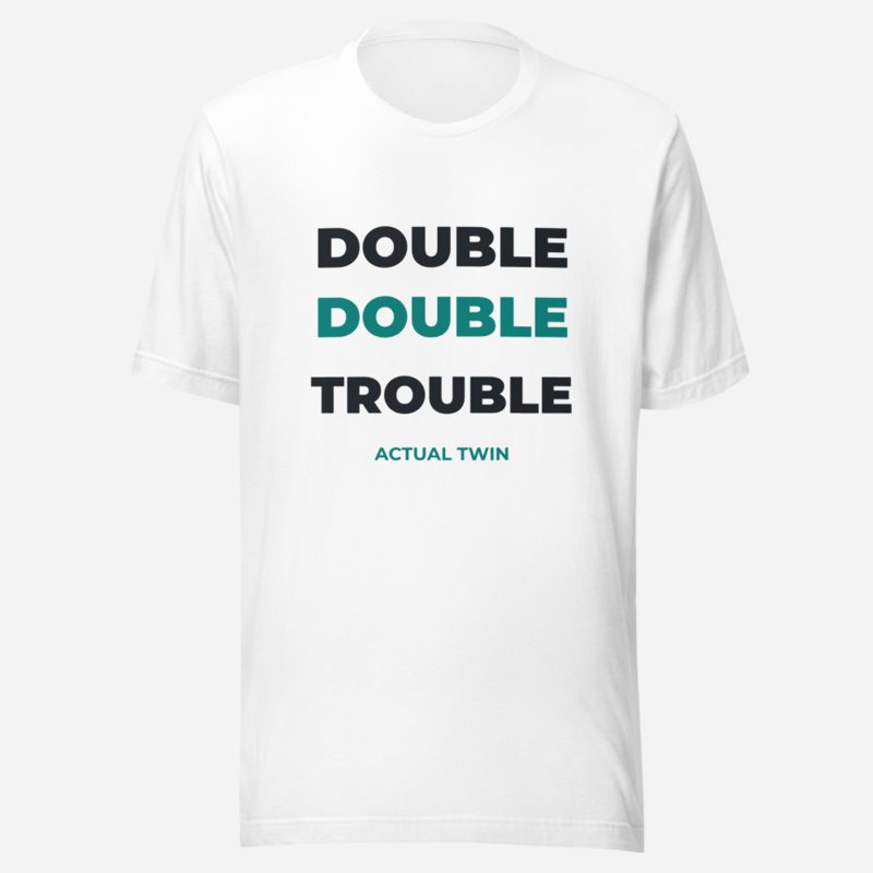 Actual Twin Double Trouble Tee in White