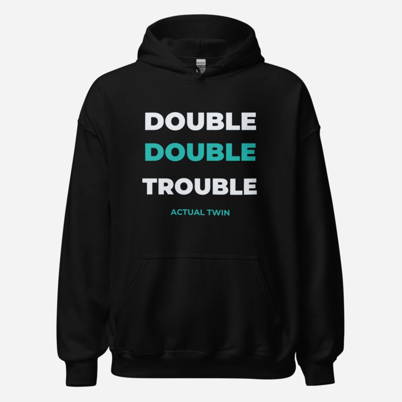 Actual Twin Double Trouble Hoodie in Black