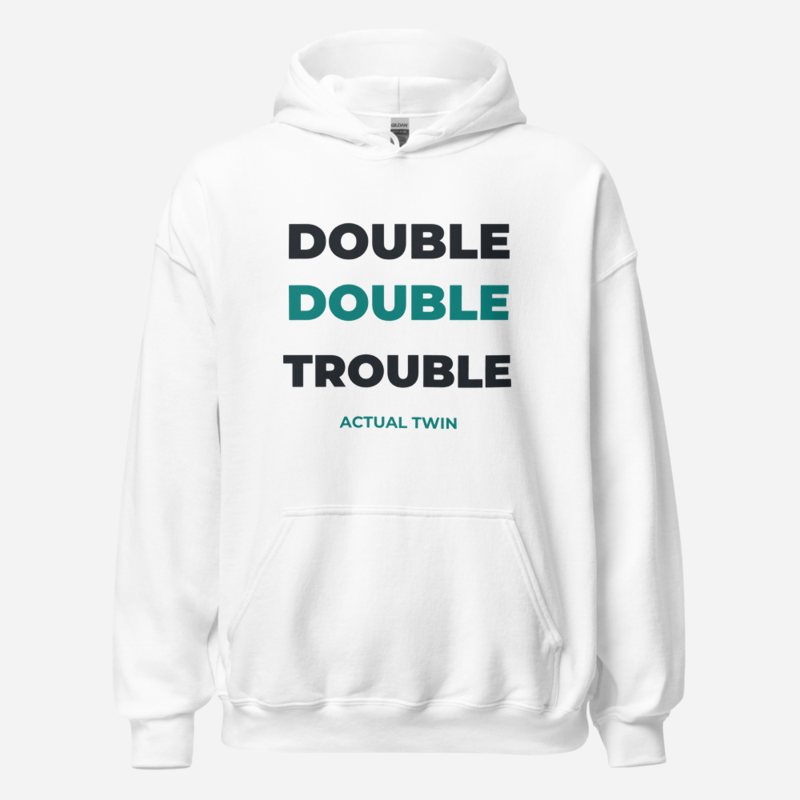 Actual Twin Double Trouble Hoodie in White