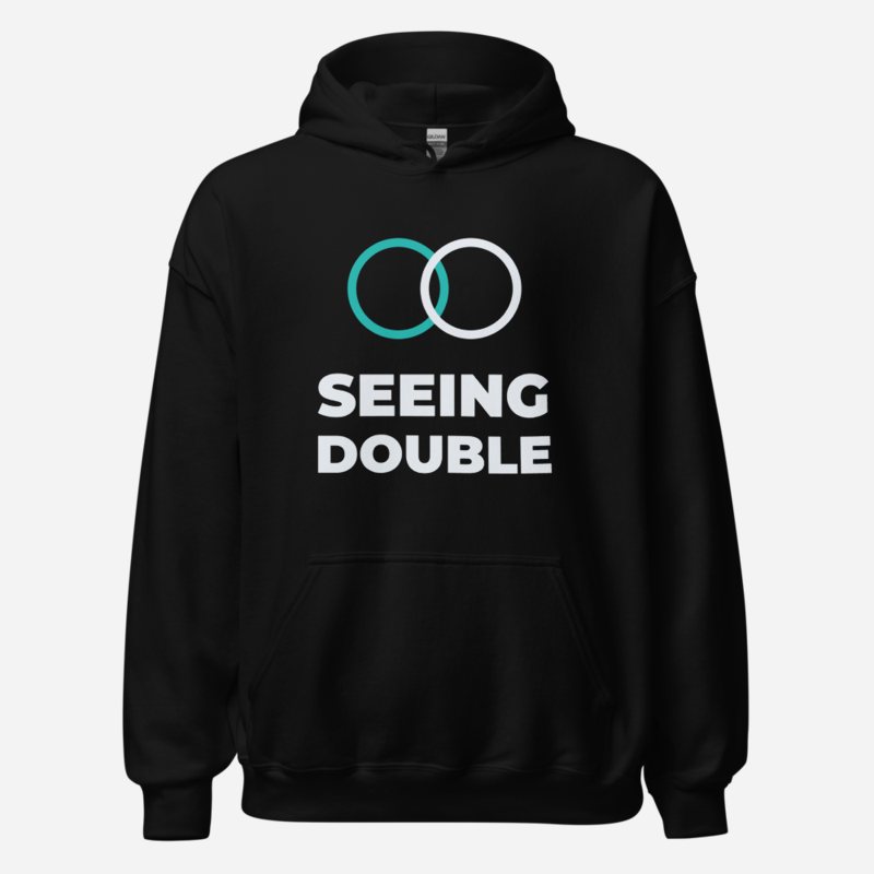 Actual Twin Seeing Double Hoodie in Black