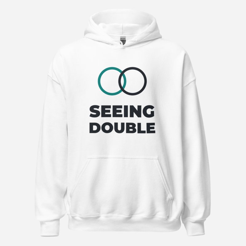 Actual Twin Seeing Double Hoodie White