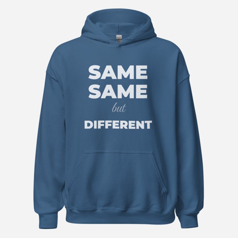 Actual Twin Same Same But Different Hoodie Indigo Blue