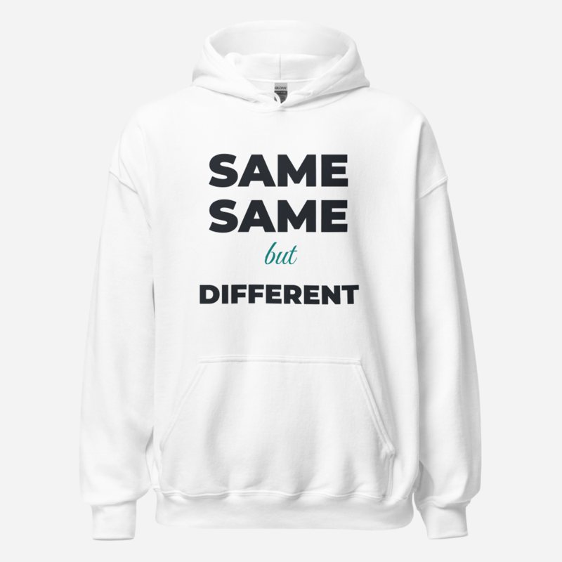 Actual Twin Same Same But Different Hoodie in White