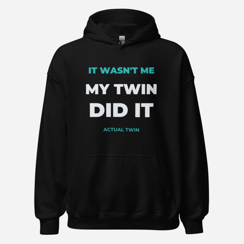 Actual Twin My Twin Did It Hoodie