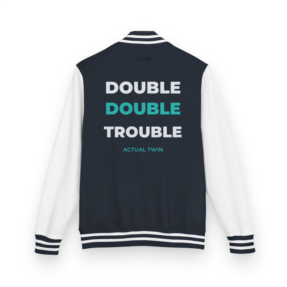 Actual Twin Double Trouble Varsity Jacket Oxford Navy/Arctic White