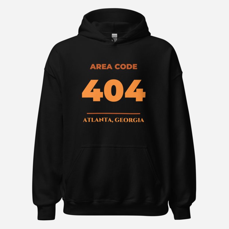 ATL Quality Area Code 404 Hoodie in Black