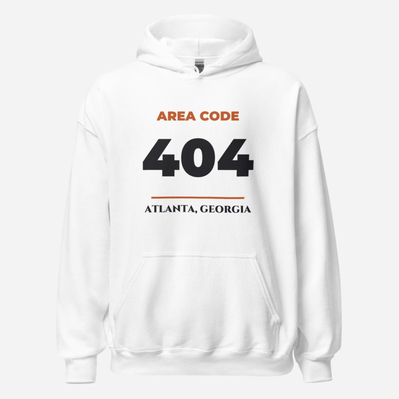 ATL Quality Area Code 404 Hoodie White