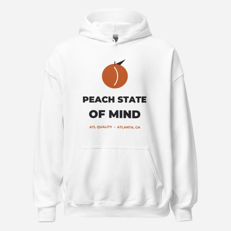 ATL Quality Peach State Of Mind Hoodie in White