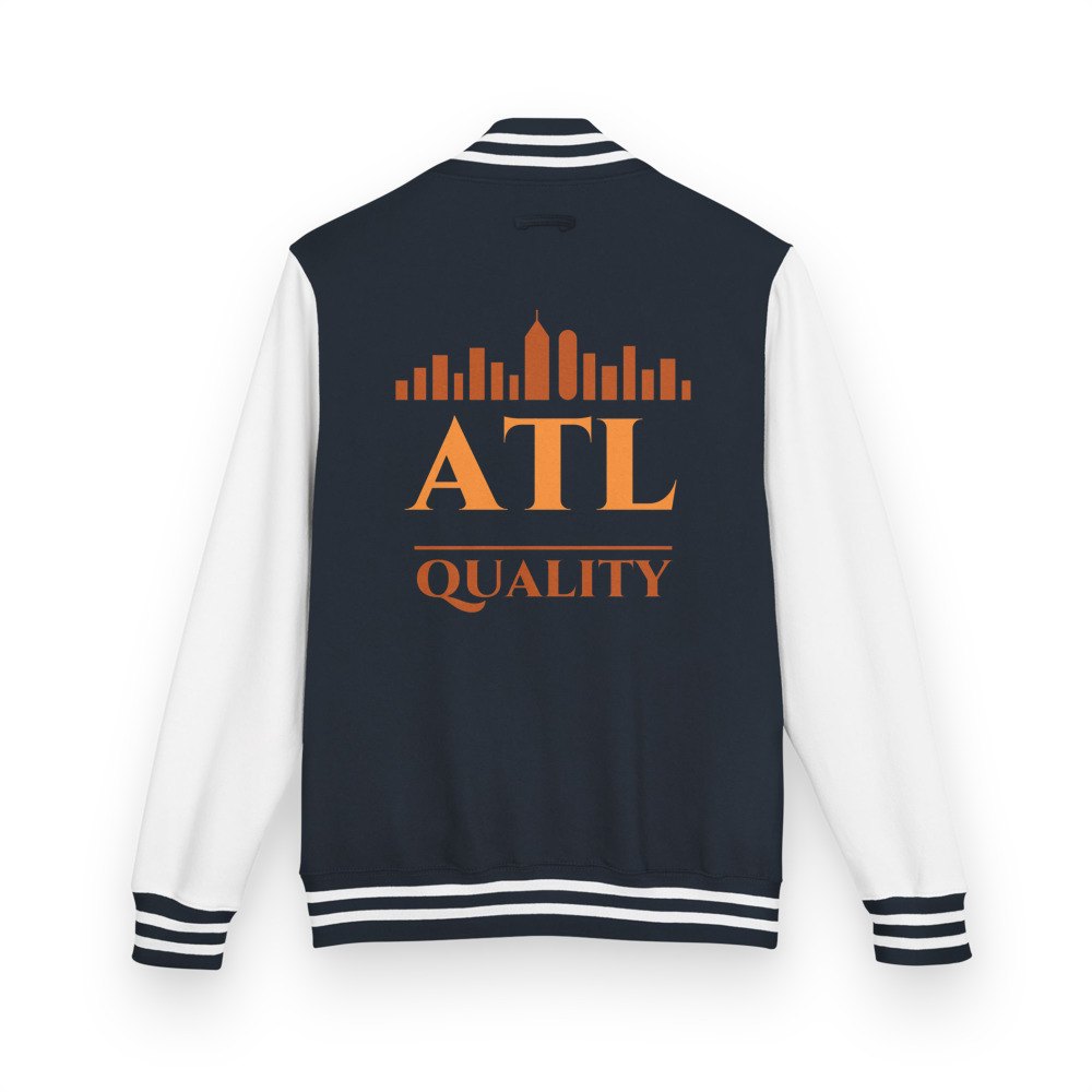 ATL Quality Skyline Logo Varsity Jacket Oxford Navy/Arctic White