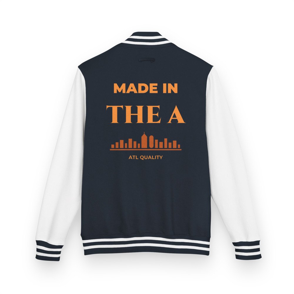 ATL Quality Made In The A Varsity Jacket Oxford Navy/Arctic White