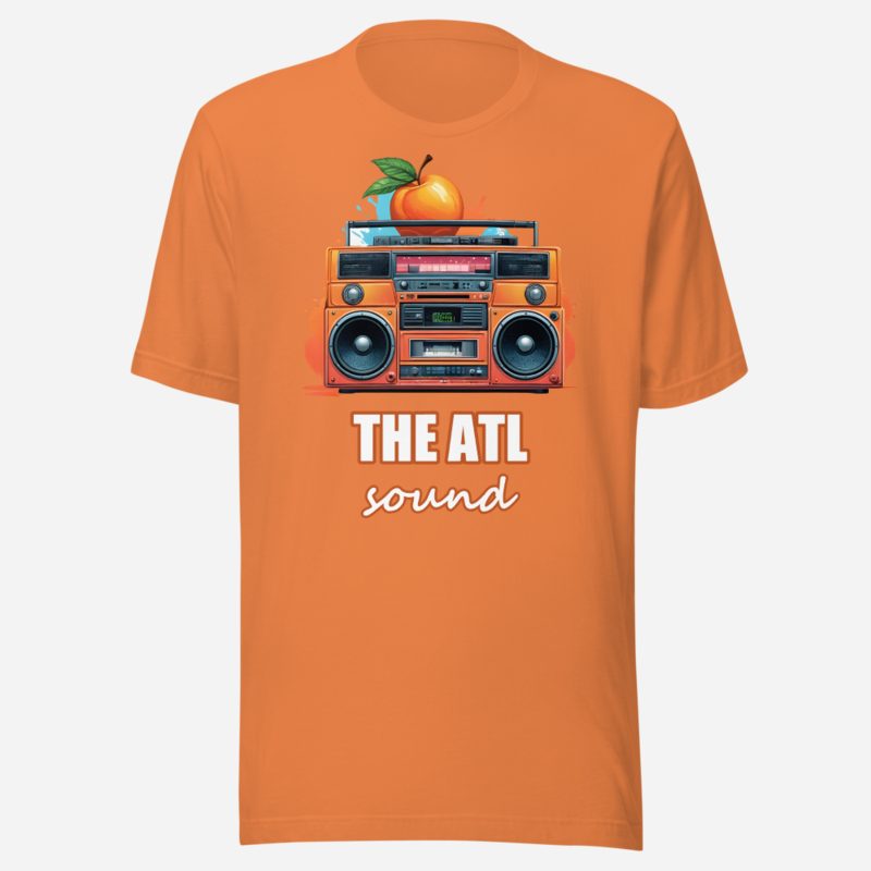 ATL Quality The Atl Sound Boombox Peach Tee in Burnt Orange