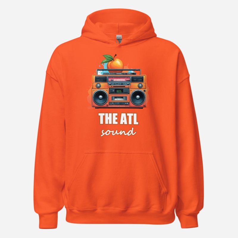 ATL Quality The Atl Sound Boombox Peach Hoodie in Orange