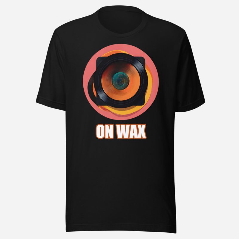 ATL Quality On Wax Record Peach Tee in Black