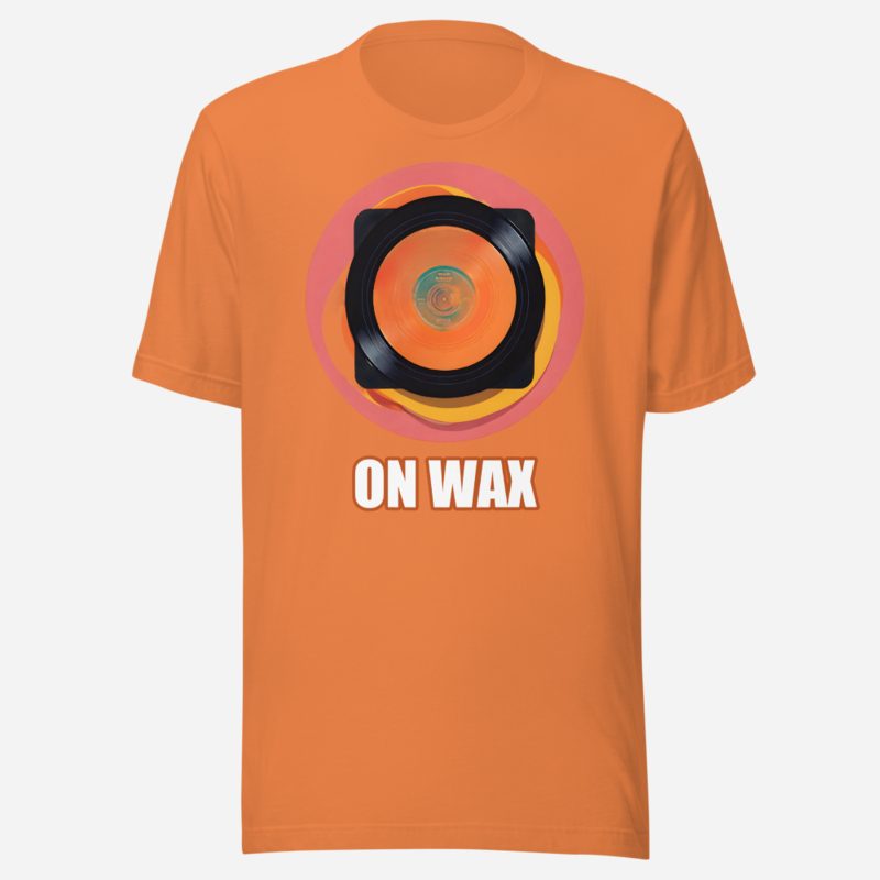 ATL Quality On Wax Record Peach Tee in Burnt Orange