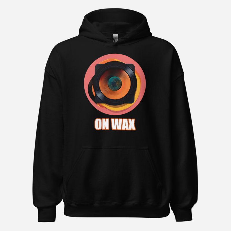 ATL Quality On Wax Record Peach Hoodie in Black