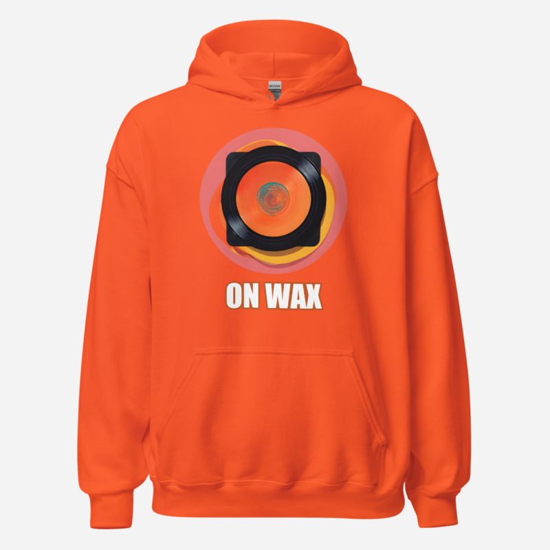 ATL Quality On Wax Record Peach Hoodie in Orange