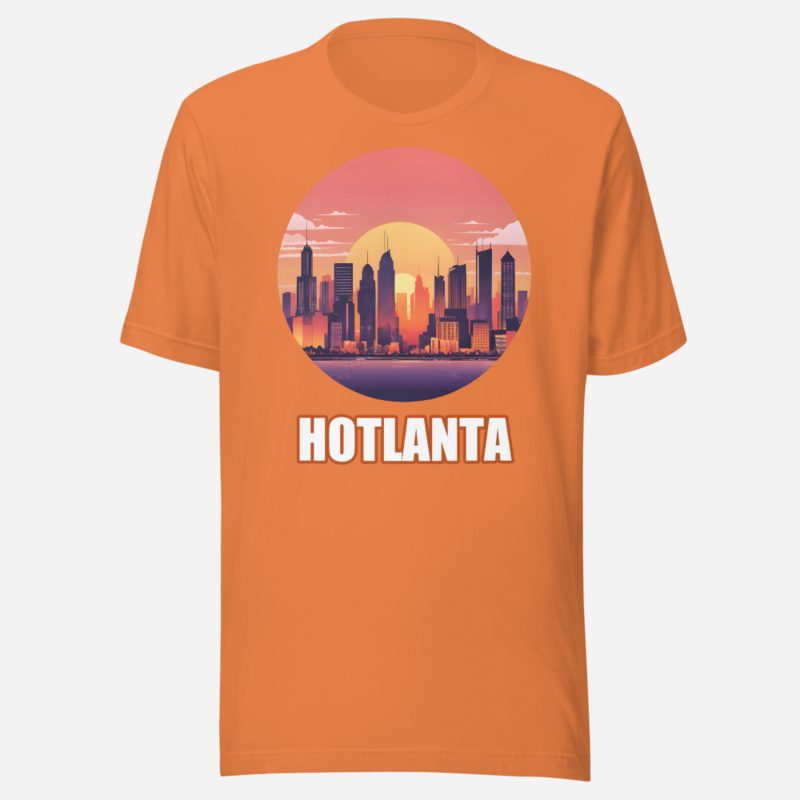 ATL Quality Hotlanta Skyline Tee in Burnt Orange