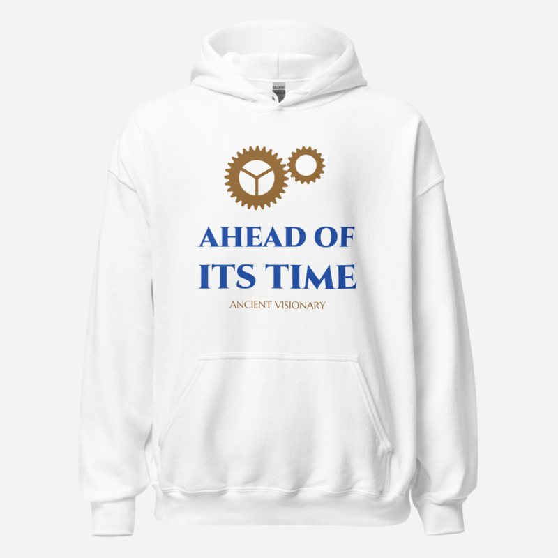Ancient Visionary Ahead Of Its Time Hoodie in White