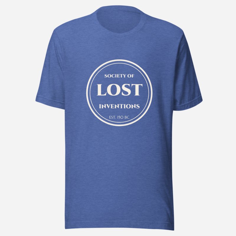 Ancient Visionary Society Of Lost Inventions Tee in Heather True Royal