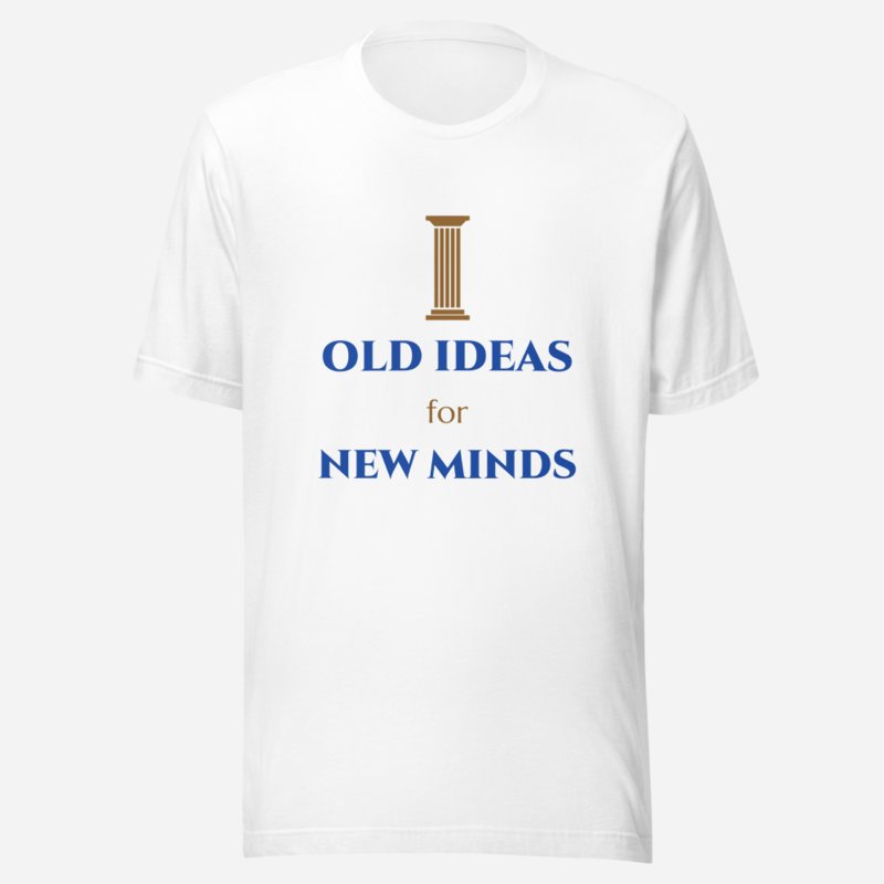 Ancient Visionary Old Ideas New Minds Tee in White