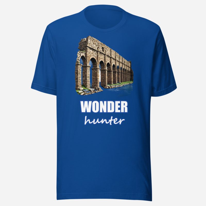 Ancient Visionary Wonder Hunter Aqueduct Tee in True Royal