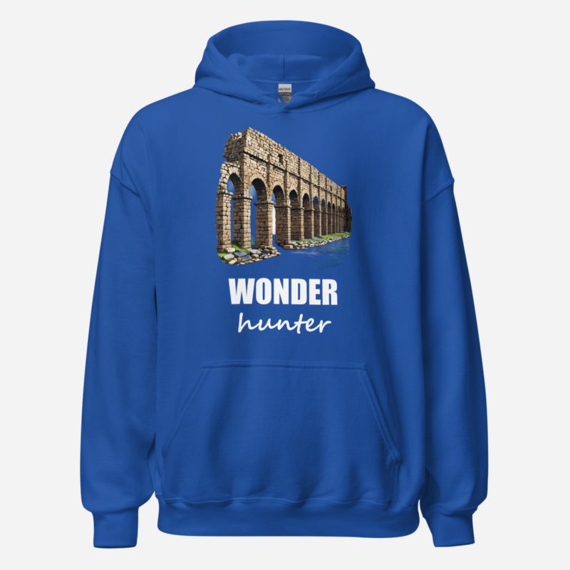 Ancient Visionary Wonder Hunter Aqueduct Hoodie in Royal