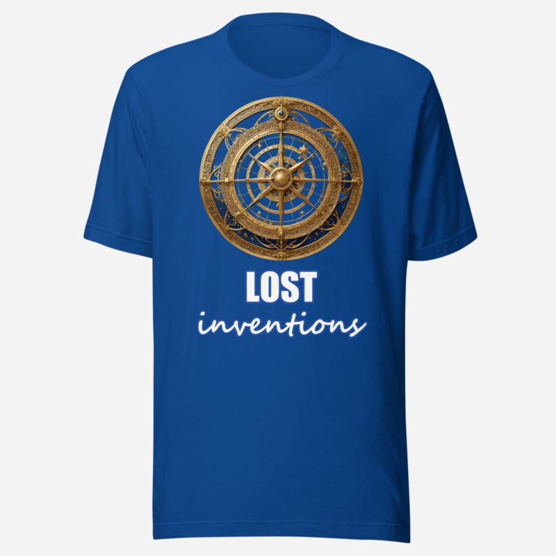 Ancient Visionary Lost Inventions Astrolabe Tee in True Royal