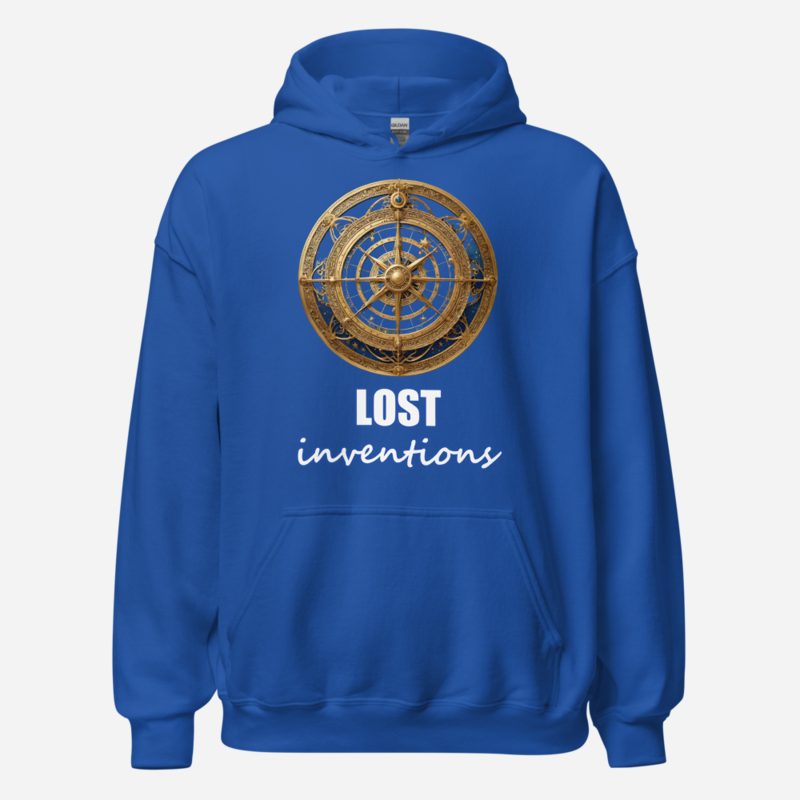 Ancient Visionary Lost Inventions Astrolabe Hoodie in Royal