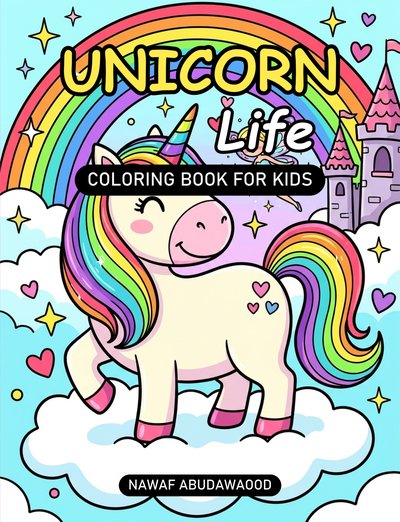 Unicorn Life: Coloring Book for Kids - book cover