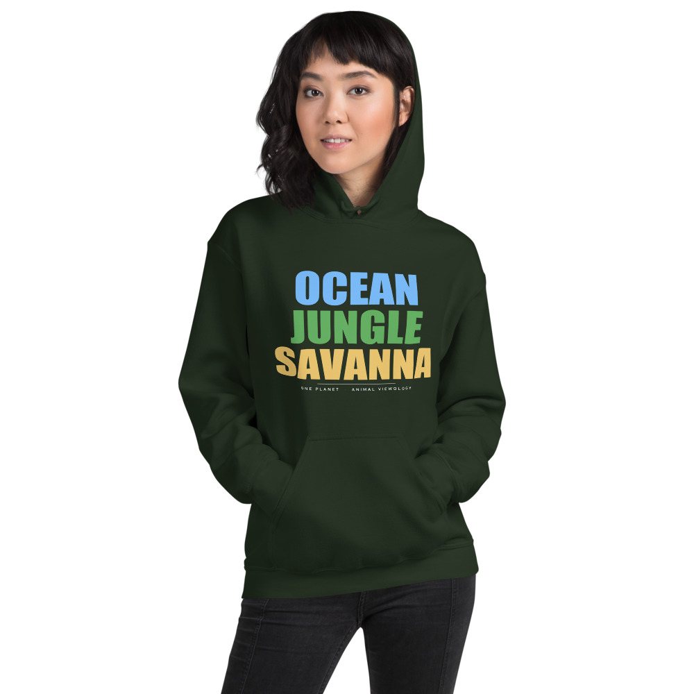 Animal Viewology Three Worlds Hoodie Front