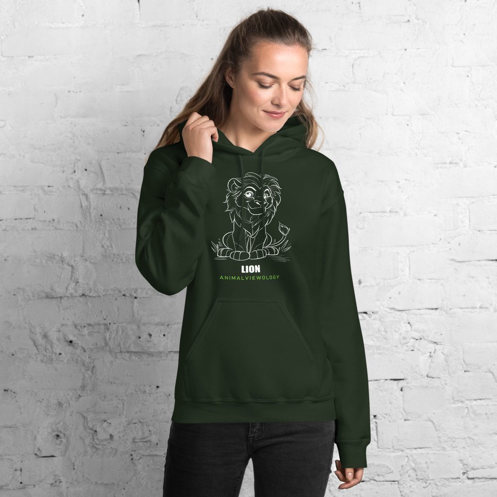 AnimalViewology Lion Sketch Hoodie