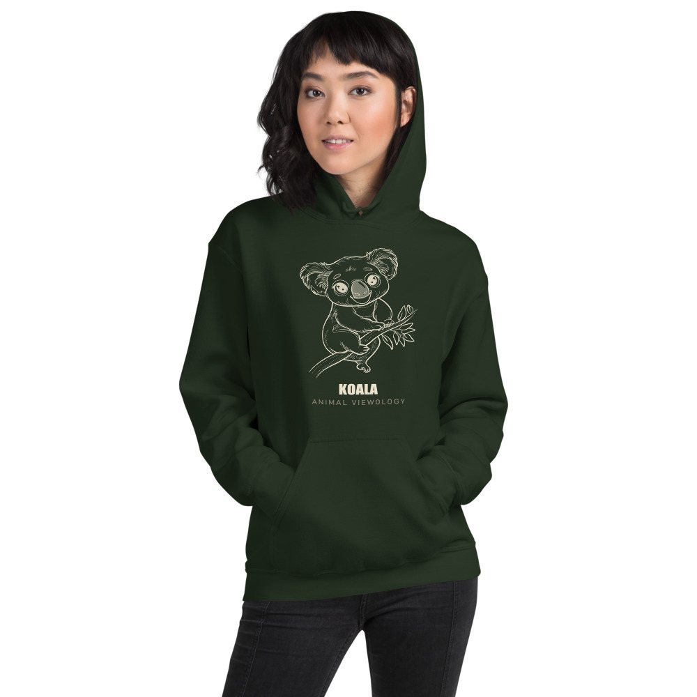 Animal Viewology Koala Sketch Hoodie Front