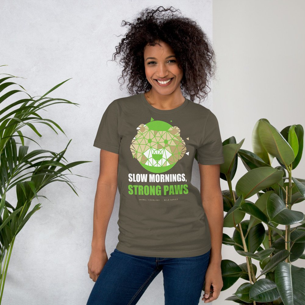 Animal Viewology Slow Mornings, Strong Paws Wild Tee