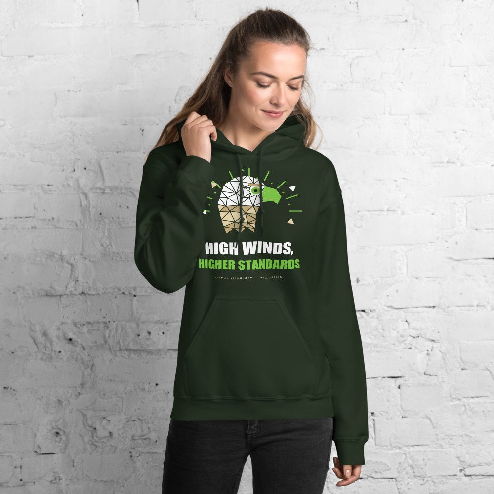 Animal Viewology High Winds, Higher Standards Wild Hoodie in Forest Green