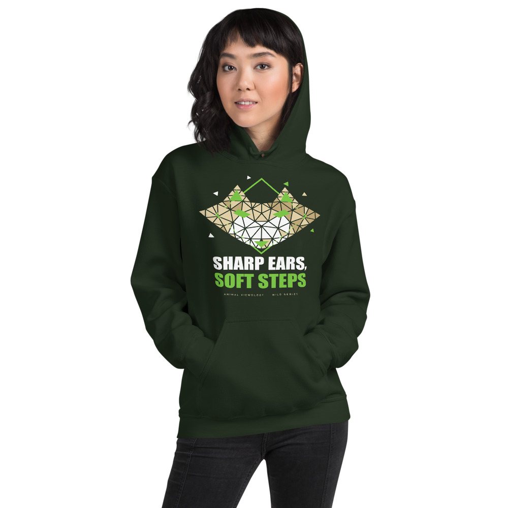 Animal Viewology Sharp Ears, Soft Steps Wild Hoodie Front