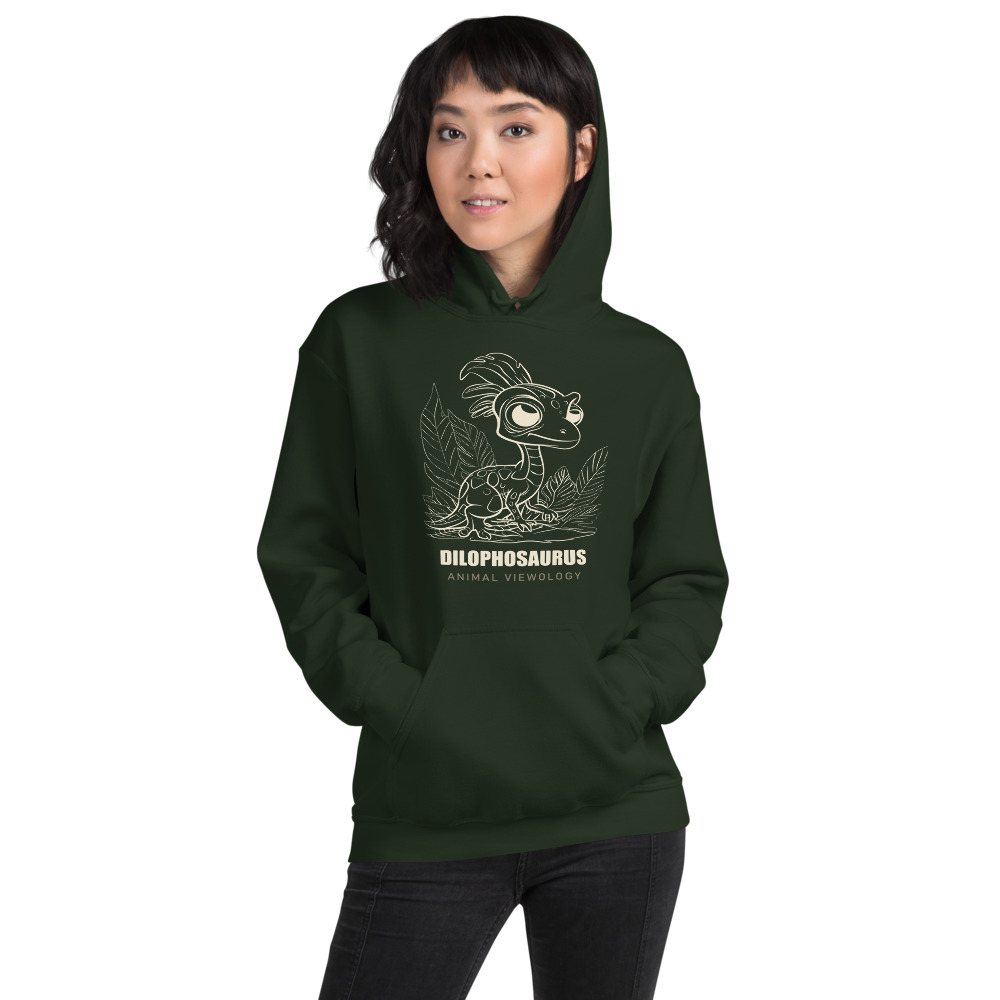 Animal Viewology Dilophosaurus Dino Life Hoodie Front