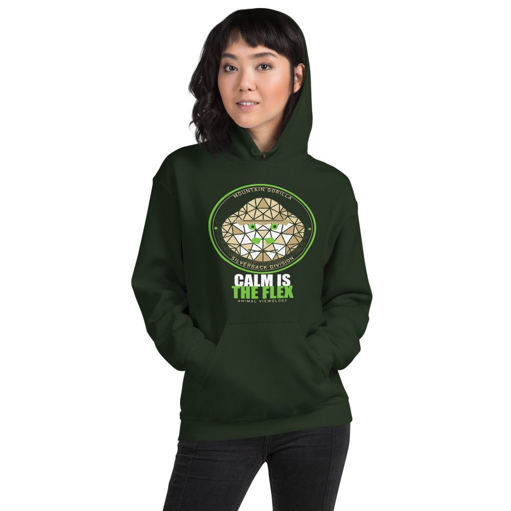 Animal Viewology Calm Is The Flex Field Guide Hoodie Front