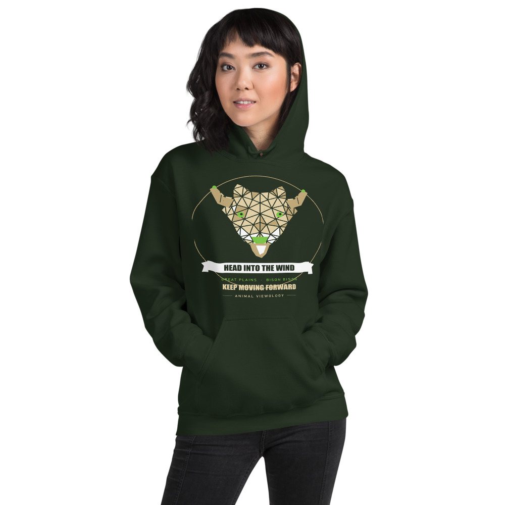 Animal Viewology Head Into The Wind Field Guide Hoodie Front