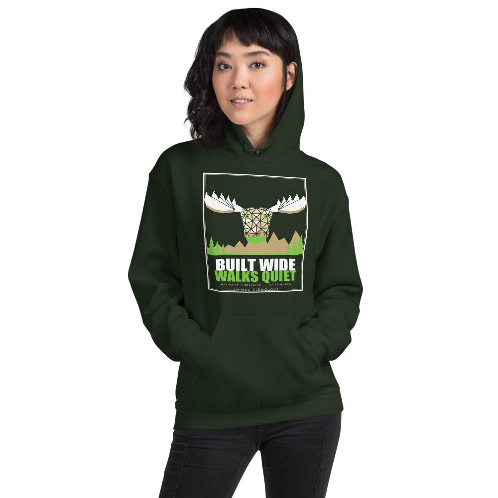 Animal Viewology Built Wide Walks Quiet Field Guide Hoodie Front